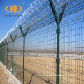 Y type airport security fence with v mesh
